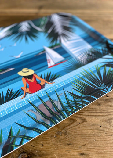 Plateau suédois d'une scène d'évasion tropicale