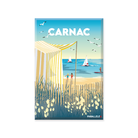 Magnet d'une tente de plage de Carnac