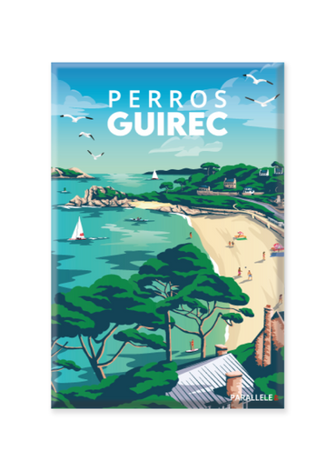 Magnet de la plage de Trestrignel à Perros-Guirec
