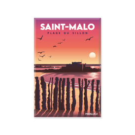 Magnet de la plage du sillon de Saint-Malo