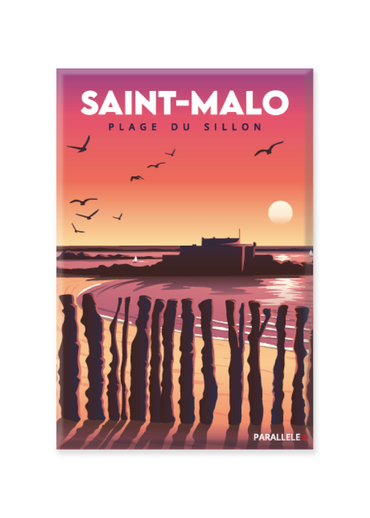 Magnet de la plage du sillon de Saint-Malo