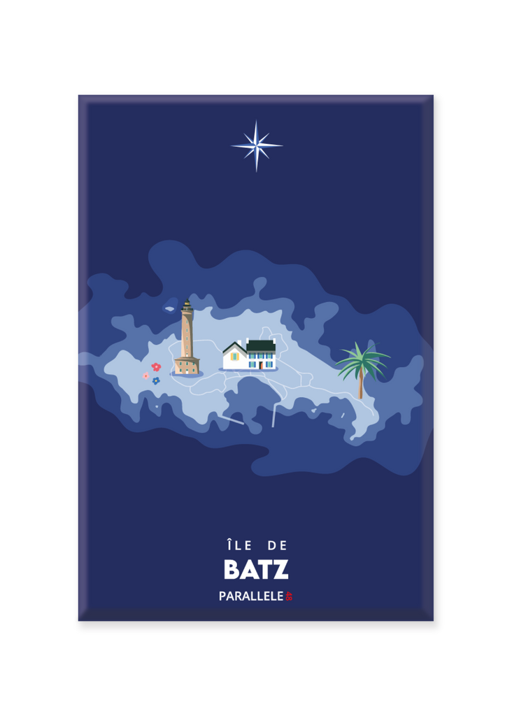 Magnet d'une carte marine de l'île de Batz