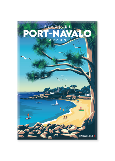Magnet aimanté de la Plage de Port-Navalo à Arzon dans le Morbihan