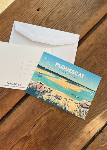 Carte postale de la Baie du Kernic à Plouescat