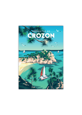 Carte postale de la plage de l'île Vierge sur la Presqu'île de Crozon