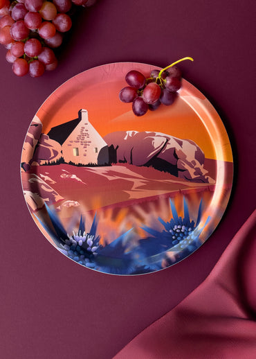 Plateau rond en bouleau de meneham fabrication suédoise