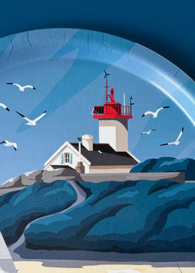 Plateau rond en bouleau de l'île wrac'h fabrication suédoise