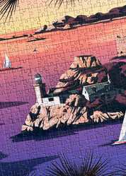 Puzzle 1000 pièces de la Baie de Morlaix avec l'Île Louët au premier plan