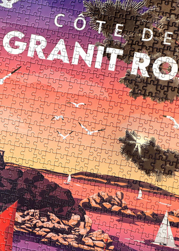Puzzle 1000 pièces représentant la Côte de Granit Rose