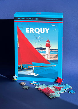 Puzzle 1000 pièces du port d'Erquy dans les Côtes d'Armor