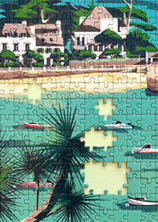 Puzzle 1000 pèces offrant un point de vue sur le port de Locquirec