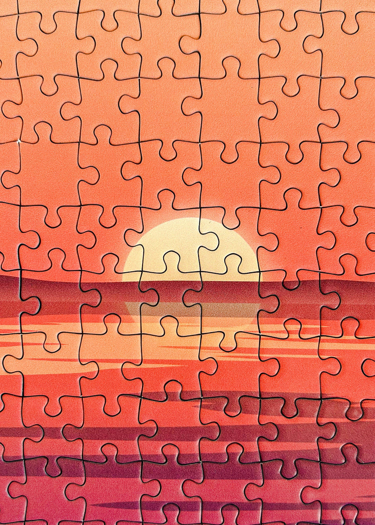 Puzzle 1000 pièces d'un coucher de soleil sur la plage de Mousterlin