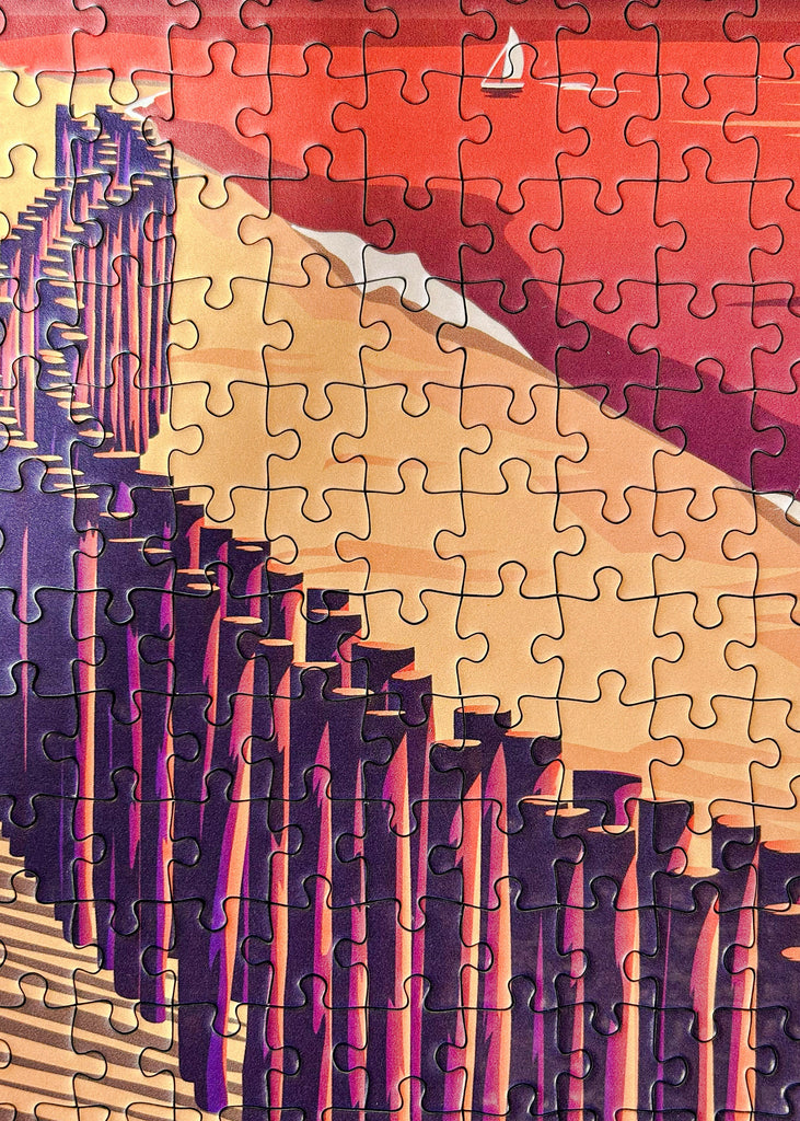 Puzzle 1000 pièces d'un coucher de soleil sur la plage de Mousterlin