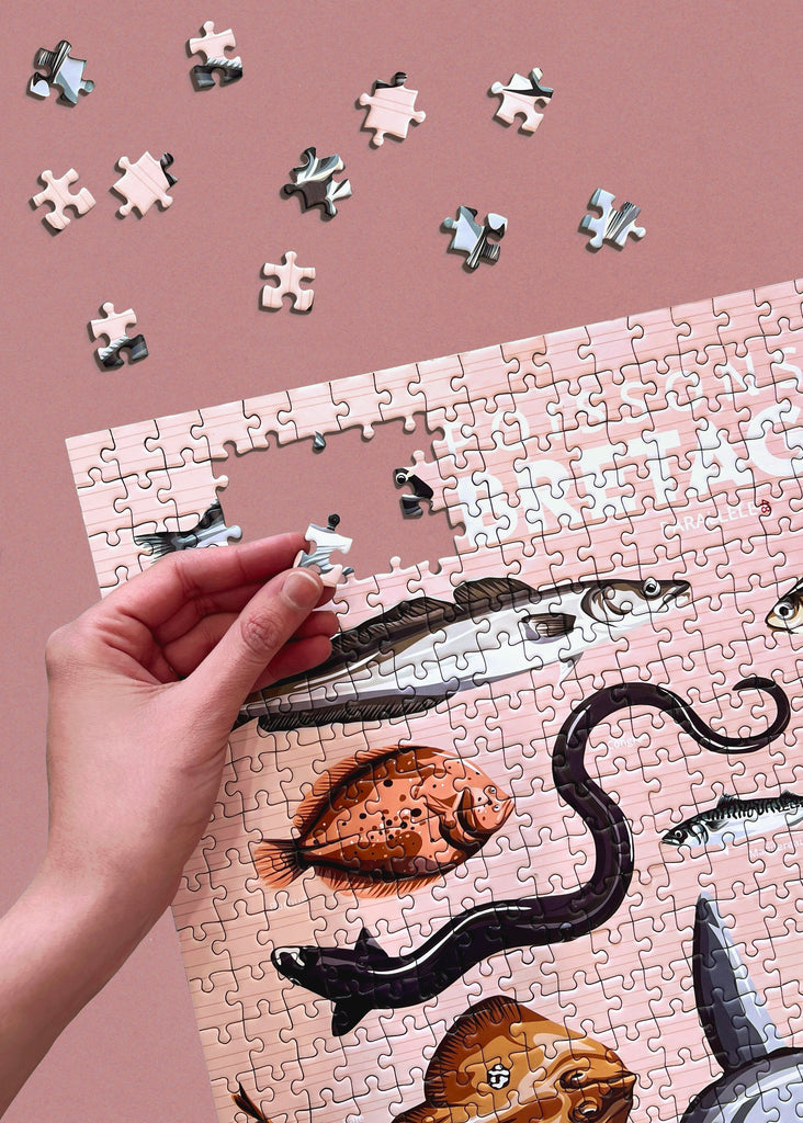 Puzzle 1000 pièces des poissons de Bretagne