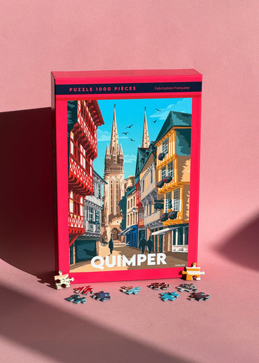 Puzzle 1000 pièces Qde la vieille ville de Quimper en Bretagne