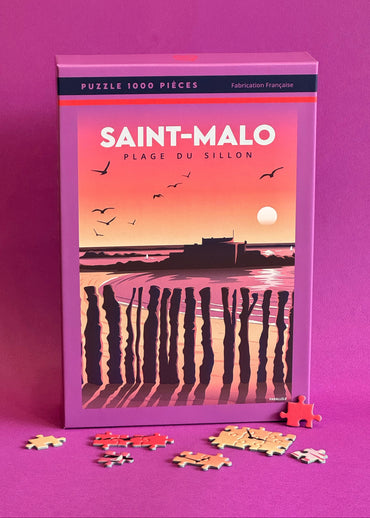 Puzzle 1000 pièces de la plage du Sillon à Saint-Malo