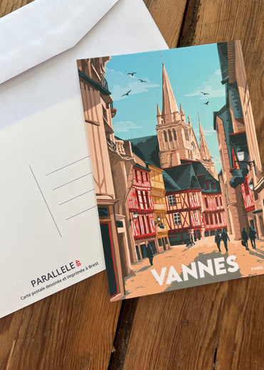 Carte postale du centre ville de Vannes