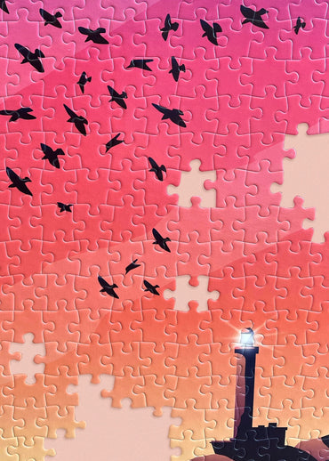 Puzzle de fabrication française représentant un paysage brestois