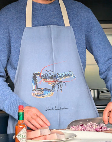 Tablier Bleu Profond 100% coton - Le Homard - Parallèle 48
