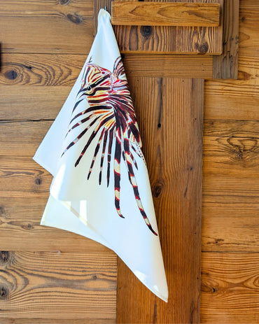 Torchon 100% coton : Le Poisson Lion