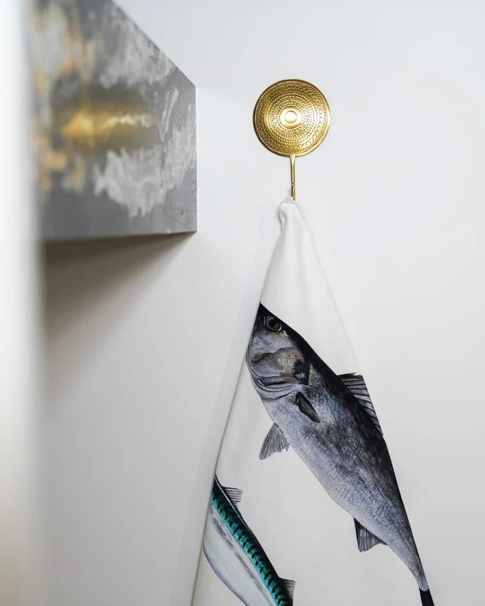 Torchon 100% coton : Le Bar et le Maquereau