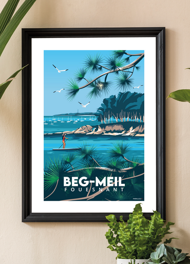 Affiche de la roche percée à Beg-Meil