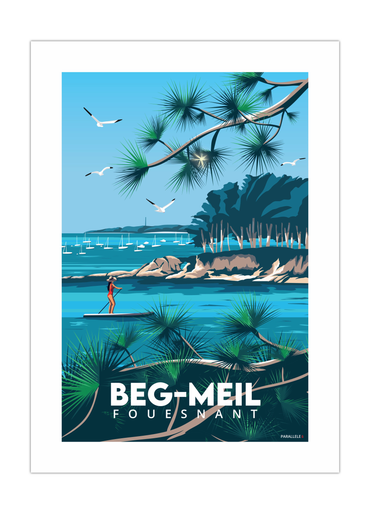 Affiche de la roche percée à Beg-Meil