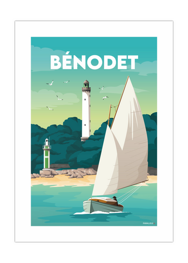 Affiche du phare du coq à bénodet