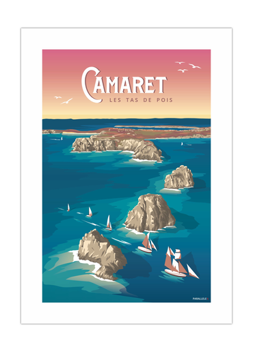 Affiche des tas de pois de Camaret