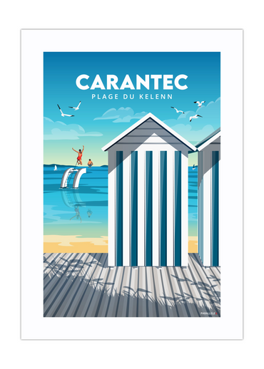 Affiche de la plage du Kelenn à Carantec