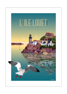 Affiche de l'île Louët à Carantec
