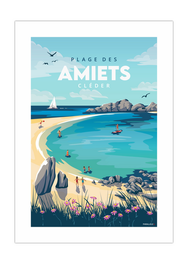 Affiche de la Plage des Amiets à Cléder