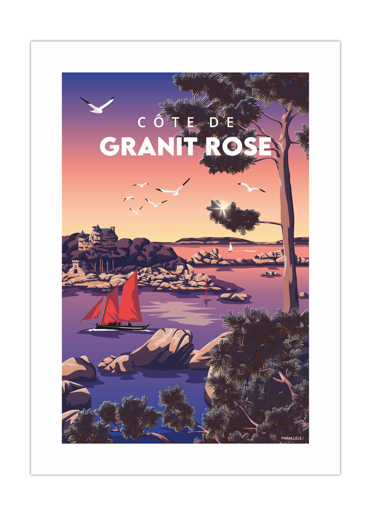Affiche de la Côte de Granit Rose 