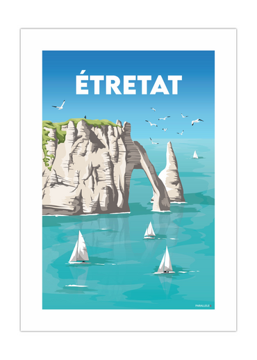 Affiche de l'aiguille creuse à Etretat