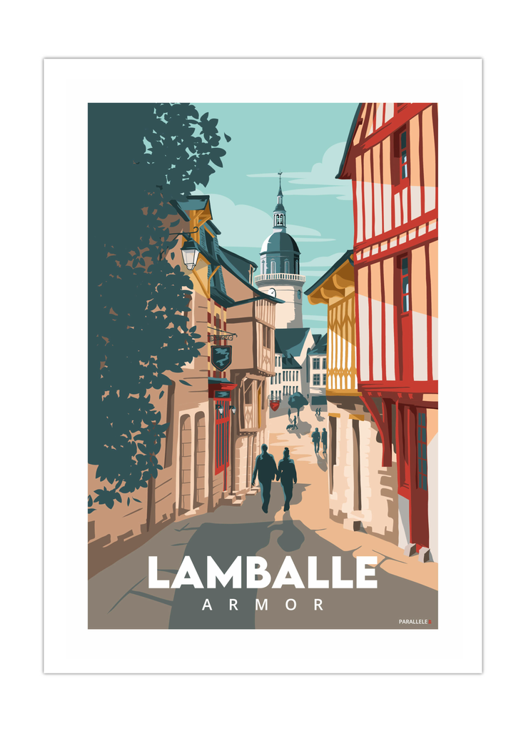 Affiche du centre ville de Lamballe-Armor