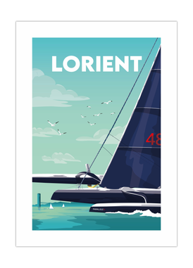 Affiche de la cité de la voile à Lorient