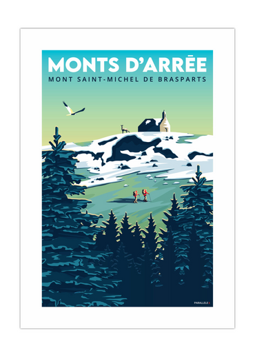 Affiche du Mont Saint-Michel de Brasparts dans les Monts d'Arrée