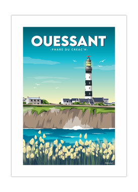Affiche du phare du Créac'h à Ouessant
