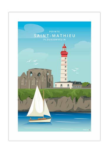 Affiche du Phare de la Pointe Saint-Mathieu à plougonvelin