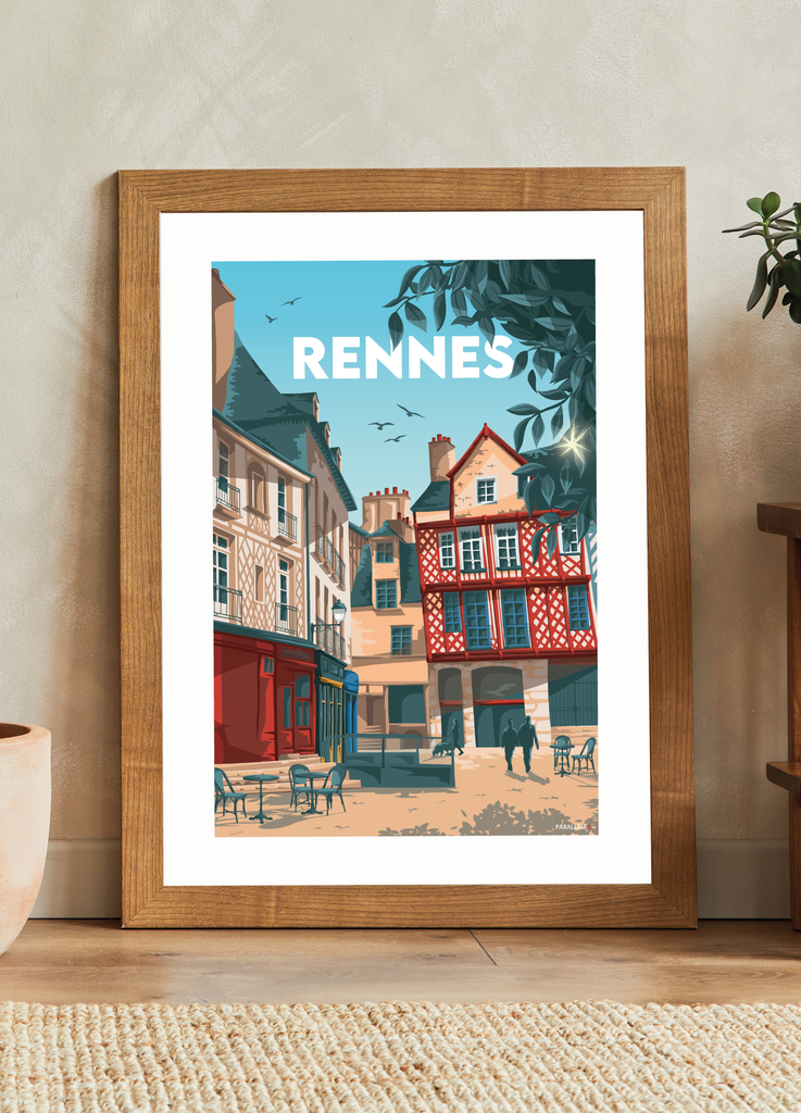 Affiche de la Place Sainte-Anne à Rennes