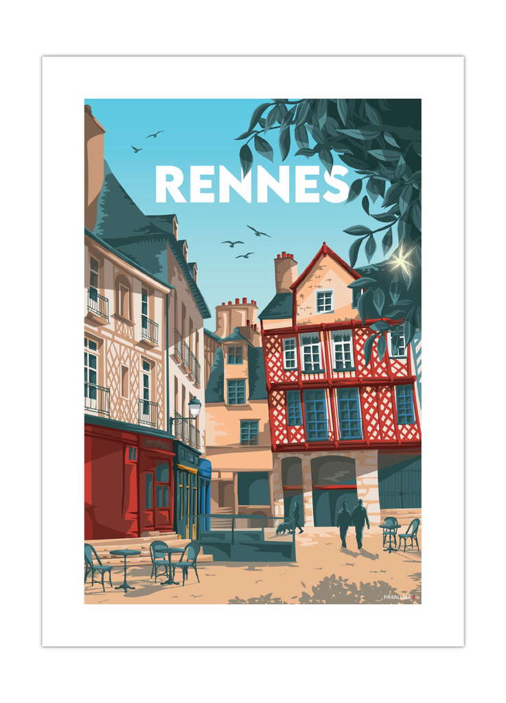 Affiche de la Place Sainte-Anne à Rennes