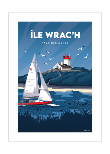 Affiche du phare de l'île wrac'h