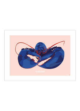 Affiche d'un homard bleu breton