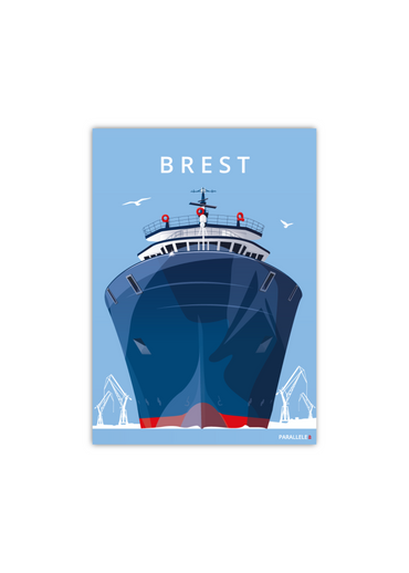 Carte postale de l'abeille bourbon à Brest