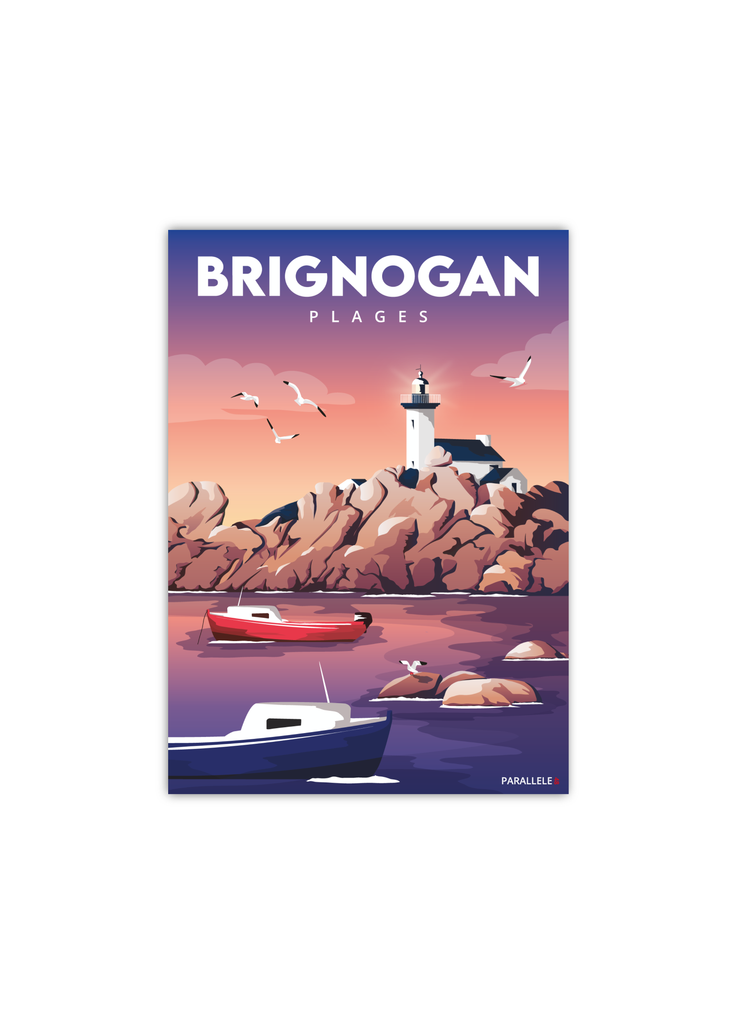 Carte postale du phare de Pontusval à Brignogan-Plages