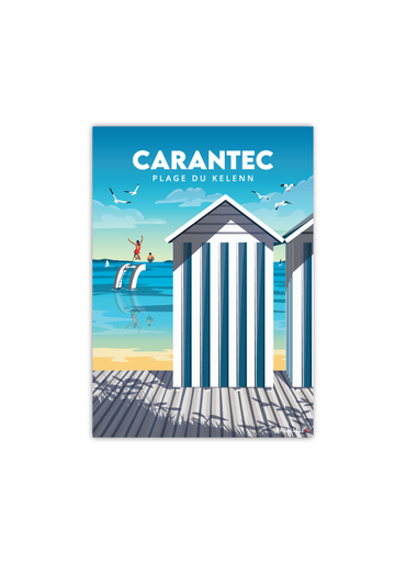 Carte postale de la plage du Kelenn à Carantec