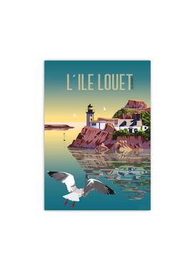 Carte postale de l'Île Louët à Carantec