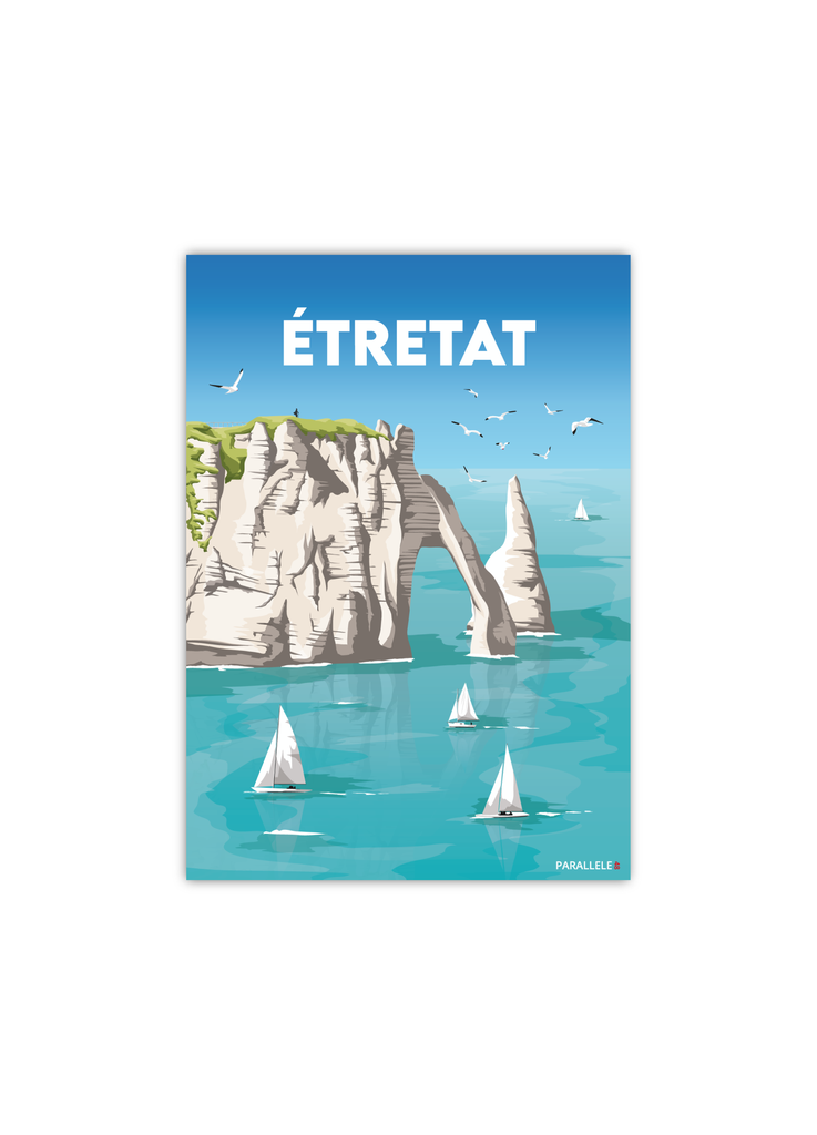 Carte postale de l'aiguille creuse à Etretat