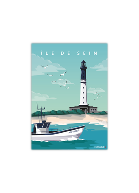 Carte postale de l'île de Sein en Bretagne
