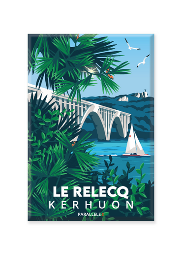 Évadez-vous le temps d'une balade le long de l'Élorn, au bois des Sables Rouges qui offre un point de vue imprenable sur le pont de Plougastel.  Pour l'expédition de votre commande, chaque magnet est soigneusement inséré dans un sachet en plastique recyclé, lui même inséré dans un carton solide d'expédition.  Dimensions : 5.4 x 8 cm  Finition : mat soft touch